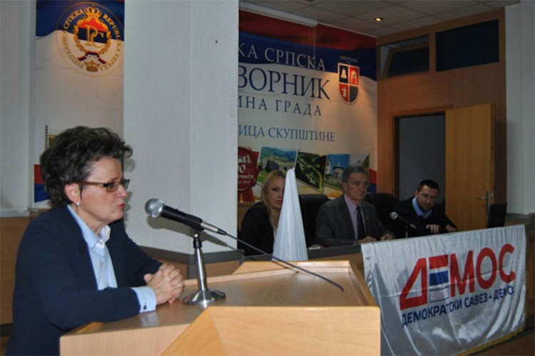 Spomenka Stevanović predsjednik Gradskog odbora DEMOS-a Zvornik