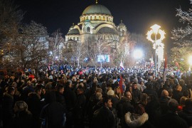 Putina ispred Hrama Svetog Save dočekalo više od 100.000 ljudi