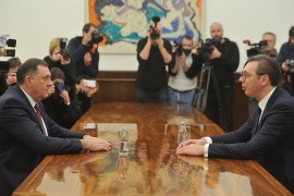 Počeo sastanak Dodika i Vučića