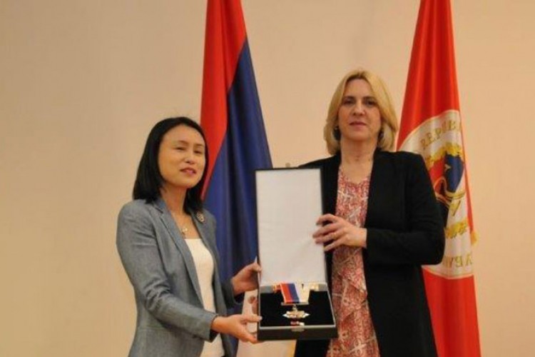 Cvijanovićeva odlikovala Čen Bo