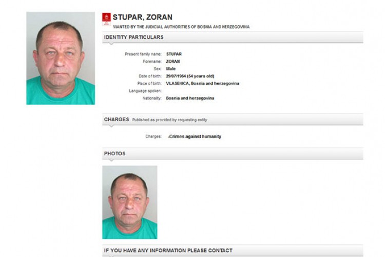 Raspisana crvena potjernica za Zoranom Stuparom