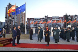 U Skoplju istaknuta zastava NATO