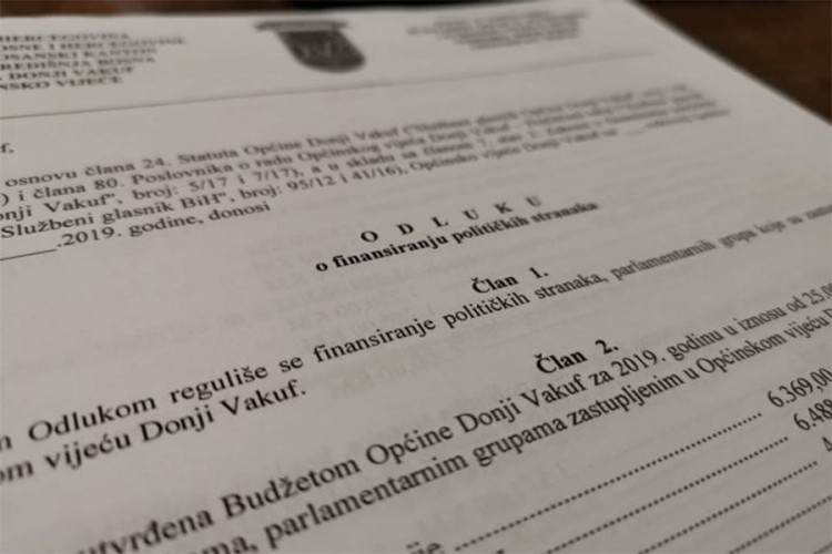 Donji Vakuf novac namijenjen političkim strankama preusmjerava na studente