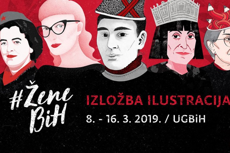 Izložba ilustracija iz knjige #ŽeneBiH u Umjetničkoj galeriji BiH