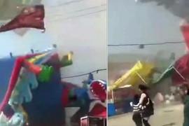 Oluja odnijela dvorac na naduvavanje u Kini, dvoje djece poginulo