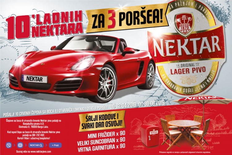 Nije šala, uz 10 Nektara do tri Poršea