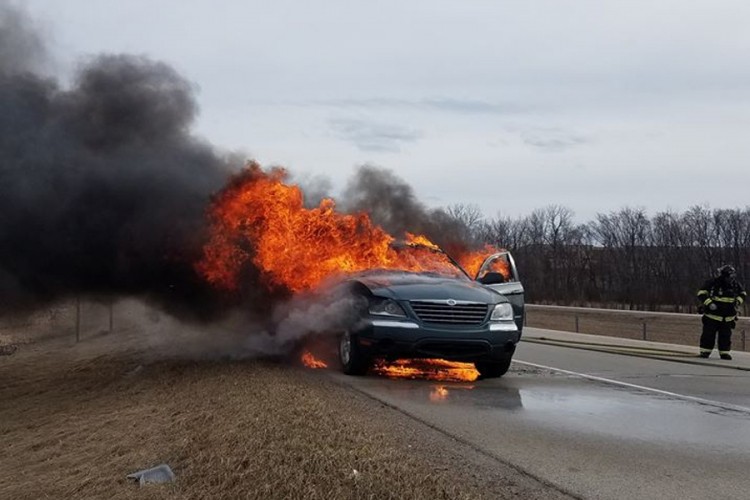 "Novi" auto izgorio u prvoj vožnji