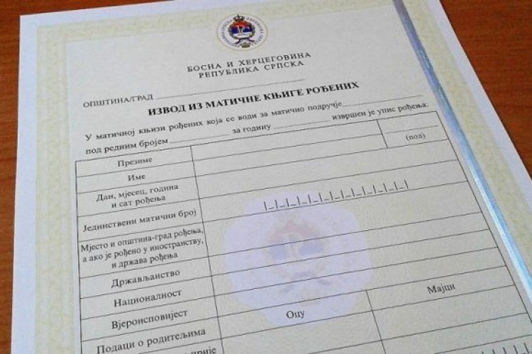 Izdato više od 3.000 besplatnih izvoda iz knjige rođenih