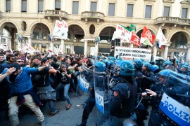 Sukob na protestu ispred želјezničkog tunela koji povezuje Italiju i ...