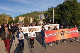 "Besmrtni puk" marširao ulicama Trebinja