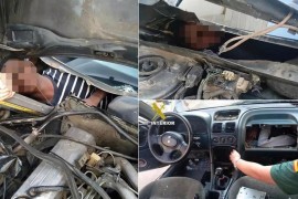 Migrante vozili pod haubom