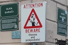 U Sarajevu postavljen znak koji upozorava na džeparoše