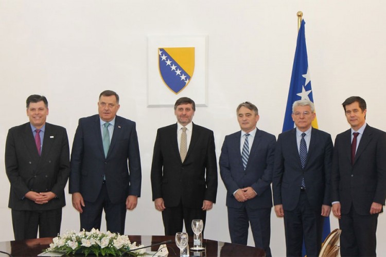 Članovi Predsjedništva sa Palmerom o situaciji u BiH i evropskom putu