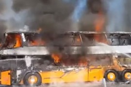 Policija Kumanova: Novosadski autobus izgoreo na Tabanovcima
