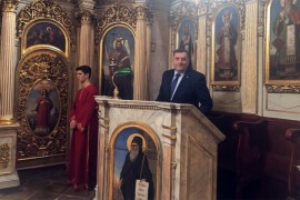 Dodik na liturgiji u crkvi Svetog Đorđa u Budimpešti
