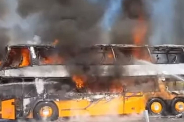 Policija Kumanova: Novosadski autobus izgoreo na Tabanovcima