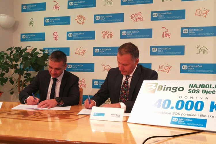 Kompanija Bingo Tuzla šestu godinu najbolji prijatelj SOS Dječijih sela BiH