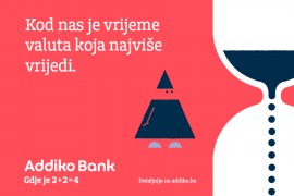Addiko banka: Kod nas je vrijeme valuta koja najviše vrijedi