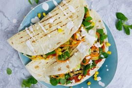 Tortilje s povrćem i kiselim mlijekom