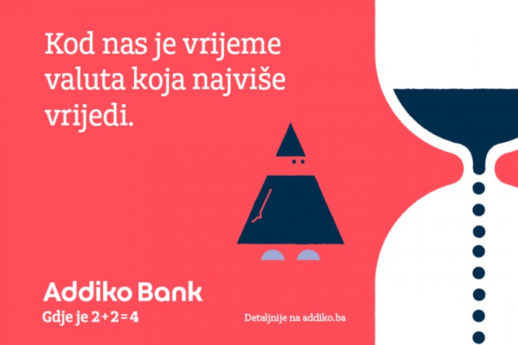 Addiko banka: Kod nas je vrijeme valuta koja najviše vrijedi