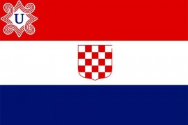 Ustaška trobojka na ogradi igrališta u Splitu