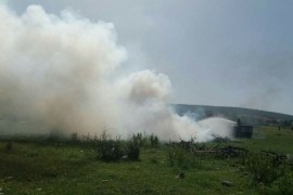 Aktivan požar između sela Njeganovići i Podgorje