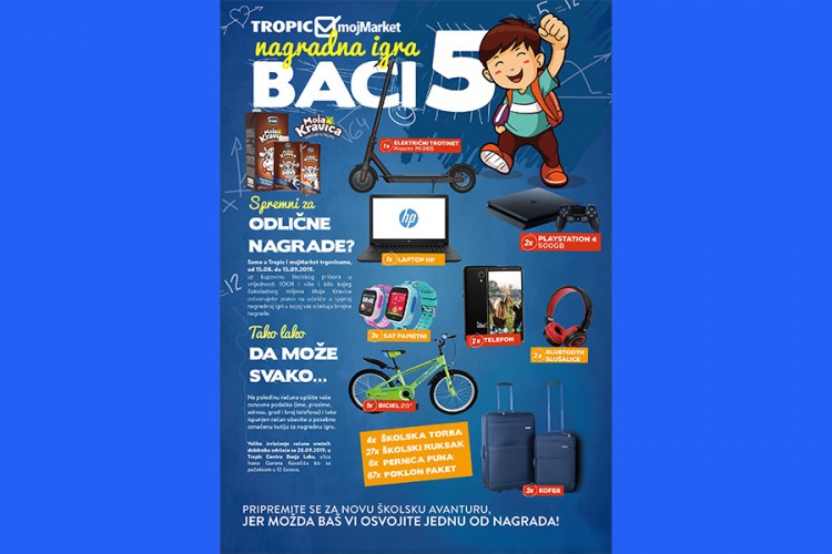 Počela školska nagradna igra "Baci 5"
