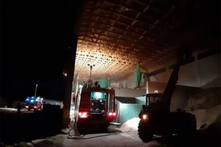Požar u pljevaljskoj fabrici peleta