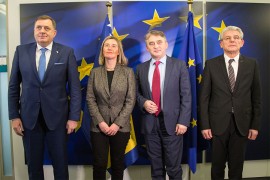 Članovi Predsjedništva BiH kod Mogerinijeve