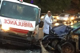 Sudar vozila Hitne pomoći i citroena, jedno povrijeđeno
