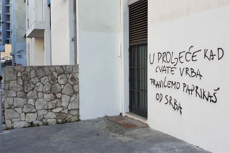 U Splitu novi grafit mržnje prema Srbima