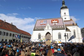 Veliki protest prosvjetnih radnika u Hrvatskoj