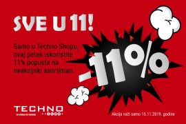 PROMO: Ludi petak u Techno shopu - SVE U 11!