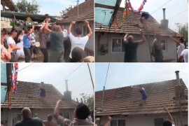 Kuma se na svadbi popela na krov i uz trubače lomila crijepove