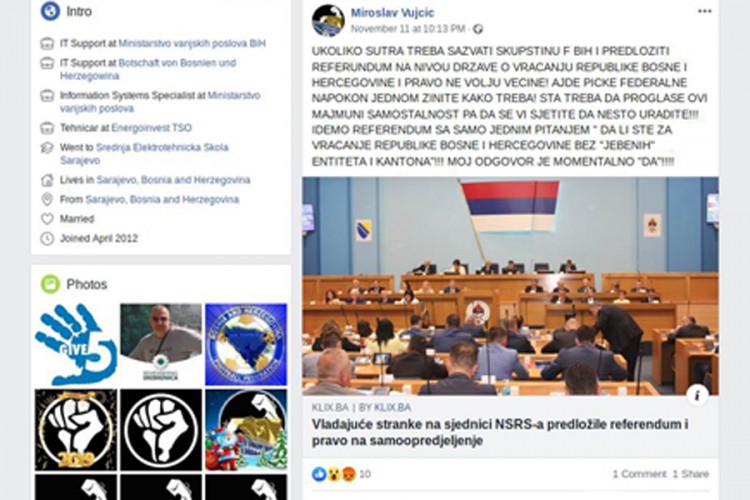 Disciplinski postupak protiv radnika MIP BiH zbog komentara o sjednici NS RS