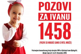 Pozovite 1458 za pomoć trogodišnjoj Ivani
