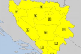 Žuti meteoalarm u BiH