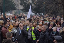 Protest sindikata radnika u zdravstvu sarajevskog Kantona