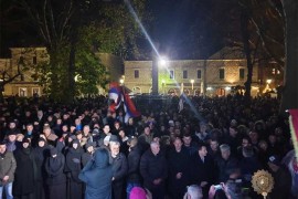 Podrška protestima u Crnoj Gori u Trebinju
