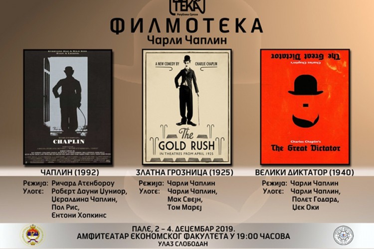 Na Palama "Filmoteka" posvećena Čarliju Čaplinu