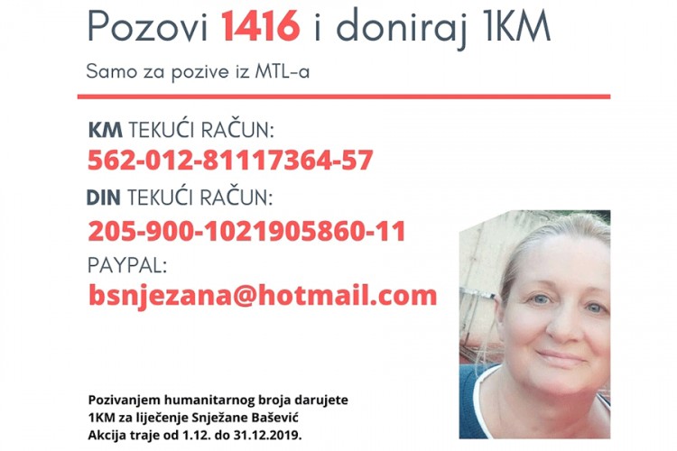 Potrebna pomoć za transplantaciju bubrega Snježani Bašević
