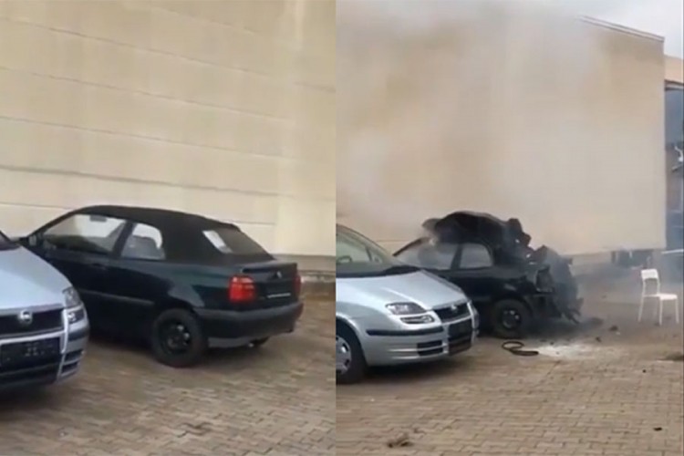 Petardom uspjeli da izazovu totalnu štetu na kolima