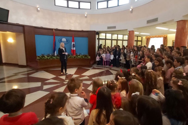 Najmlađi humanitarci na prijemu kod predsjednice Srpske