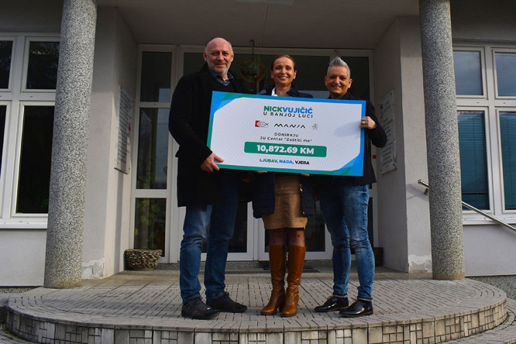 Centru "Zaštiti me" od nastupa Nika Vujičića donirane 10.872 KM