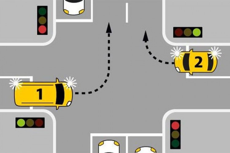 Dva automobila skreću u istu ulicu, ko smije prvi i u koju traku?