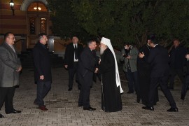 Dodik, Višković i vladika Jefrem dočekali patrijarha Irineja