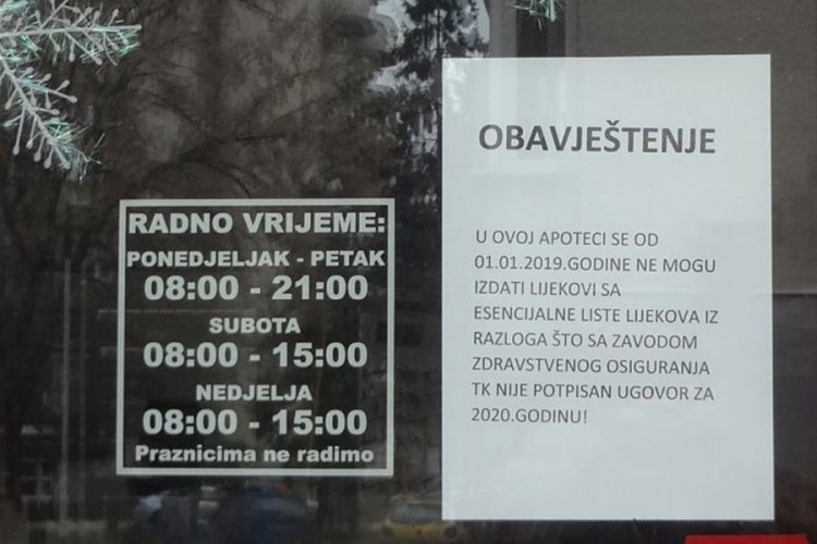 Apoteke u Tuzli ne izdaju lijekove na recepte