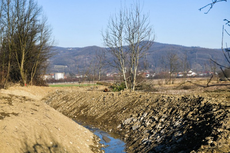 Uređeno korito Kočićevog potoka