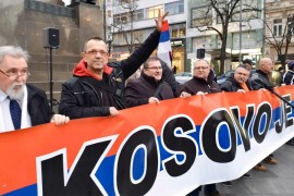 Protesti u centru Praga protiv nezavisnosti Kosova