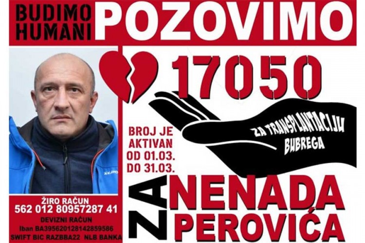 Nenadu Peroviću potrebna pomoć za transplantaciju bubrega